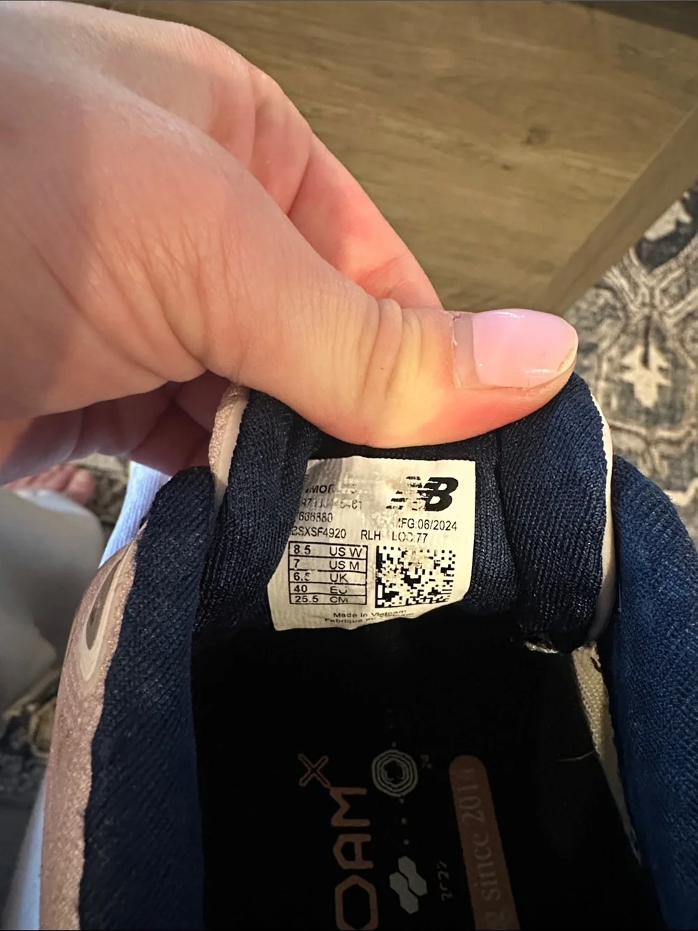New Balance Pink & Navy Athletic Running Shoes